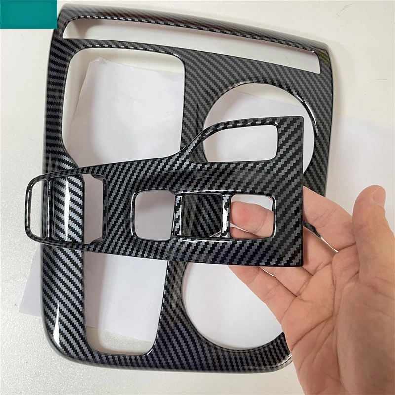 Car Central Control Gear Shift Box Panel Cover Trim ABS Carbon Fiber Wood Grain Matte For Hyundai Tucson NX4 2021-2023