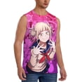 thumbnail image 2 of My Hero Academia Himiko Toga Men's Tank Top Lightweight Summer Sleeveless Tee Shirt Muscle Tank Tops Workout T-Shirts Casual Athletic Undershirts, 2 of 7