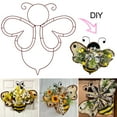 thumbnail image 2 of ievspot 1 pcs Bee Wreath 14 Inch Bee Shape Garland Wire Wreath Frame for Home Decor  Spring Summer Patio Porch Decorations DIY Craft, 2 of 8