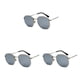 thumbnail image 1 of Gafas de Sol Minnieouse Hexagonales de Moda Montura Ligera Lentes Polarizadas Unisex Plateado Blanco Type1 NO1, 1 of 6