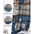 thumbnail image 3 of Blue Butterfly White Daisy Blackout Curtains for Bedroom Living Room Darkening Curtains 63 Inches Long Vintage Botanical Wooden Window Curtain 2 Panels Set Window Treatment Grommet Drapes 42"x63", 3 of 9