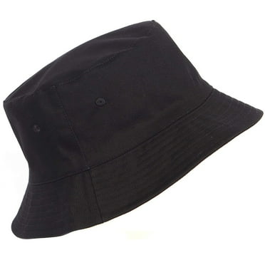 Zylioo Fishing Hat XL/XXL Fishing Hat Large Bucket UV Hats Double-Sided Sun Hat Summer Hat Bucket Hat Black for Head 59-66