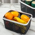 thumbnail image 3 of EIMELI Large Capacity Basket Storing Items Hollow Storage Basket To Access Storage Basket For Kitchen Storage Basket Items Pure white medium size, 3 of 8