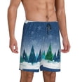 thumbnail image 2 of Gaeub Christmas Trees Printed Men's Short Pajama Pants, Lightweight Lounge & Sleep Bottoms Keep You Cool - Small, 2 of 9