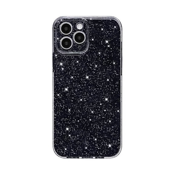 HAYAN Case for iPhone 11 Pro Max Case Glitter Cute Sparkly Shiny Bling Sparkle Phone Cases 6.5", Thin Slim Fit Soft TPU Bumper Shockproof Rubber Protective Cover for Women Girls Girly, Black
