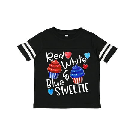 

Inktastic 4th of July Red White and Blue Sweetie Cupcakes and Stars Gift Toddler Boy or Toddler Girl T-Shirt
