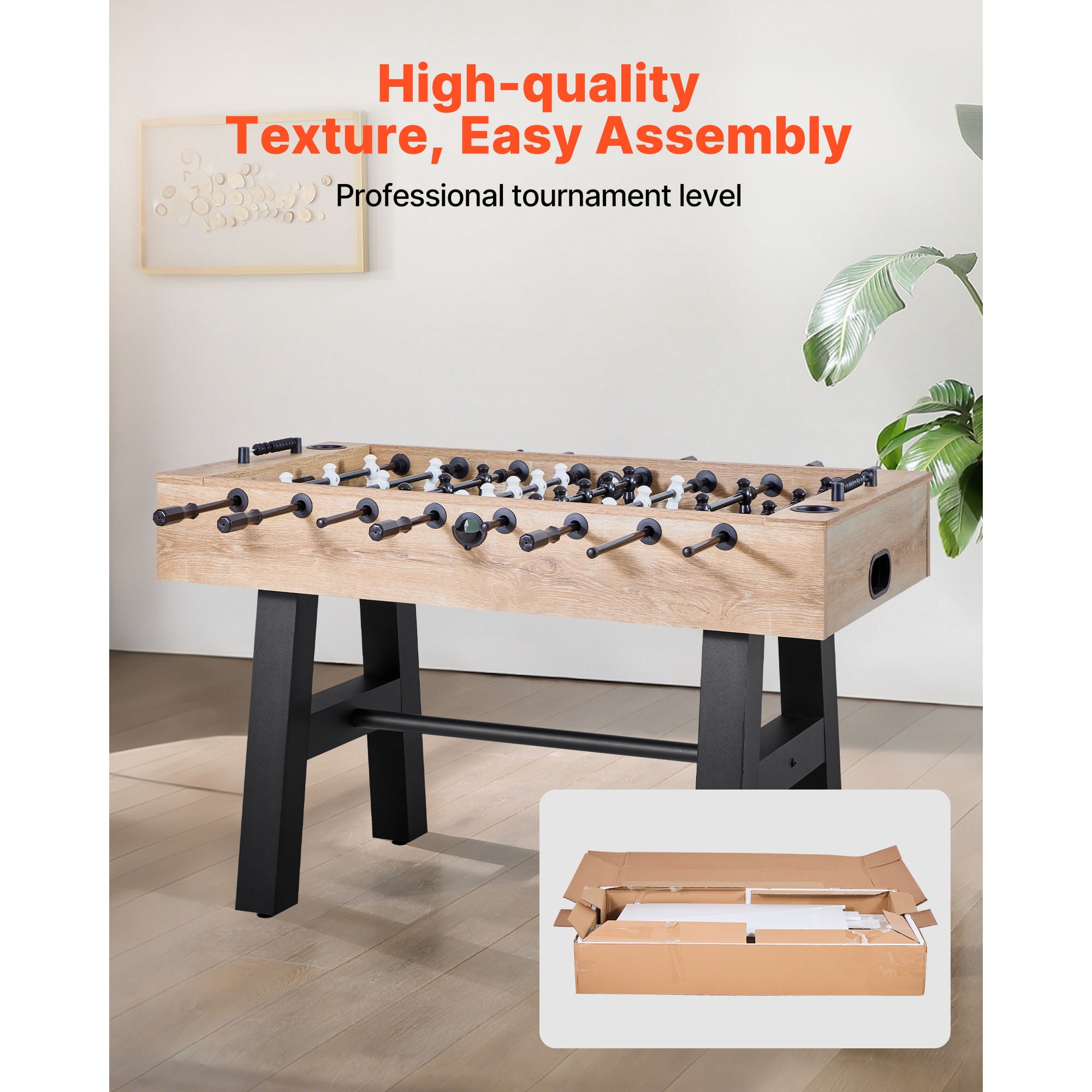 KFFKFF 55‑Inch Foosball Table, 1 x Foosball Table, 1 x Set of Accessories
