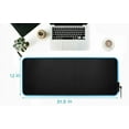 thumbnail image 5 of 31.5" X 12" Large Mouse Pad, RGB LED Gaming Mouse Pad with Smooth PU Leather & Stitched Edges, Waterproof Large Mouse Mat with Non-Slip Rubber Base for Gamer, 5 of 11