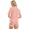 thumbnail image 3 of Women's Jaclyn Inc Women's Pajama Top & Shorts Set Color: Star Size: S, 3 of 3