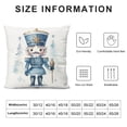 thumbnail image 5 of ARISTURING  Merry Christmas Nutcracker Throw Pillow Covers, Winter Holiday Party Decorative Farmhouse Cushion Case Home Decoration Bright Cartoon Xmas Decor for Sofa Couch Set of, 5 of 5