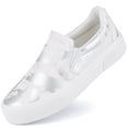 thumbnail image 4 of Slip-on Sneakers for Women White Canvas Flat Shoes Casual Shoes Size 7.5, 4 of 9