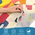 thumbnail image 3 of Yayeee Kitchen Curtains Tier Pair Light Filtering 27"x36" Rod Pocket Short Cafe Window Panel, Art Geometric, 3 of 7