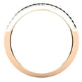 thumbnail image 3 of Dazzlingrock Collection 0.25 Carat (ctw) Round Black & White Diamond Crossover Wedding Band for Women in 18K Rose Gold, Size 7, 3 of 6