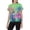 Abstract Wildflower, variant on Women's Casual Crewneck T-Shirts Short Sleeve All-Over Abstract Wildflower Summer Tee Shirts