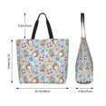 thumbnail image 6 of Bingfone Canvas Tote Bag For Women With Inner Pocket Aesthetic Cute Shopping Tote Bags Reusable Grocery Bags-Summer Time With Gnome, 6 of 9