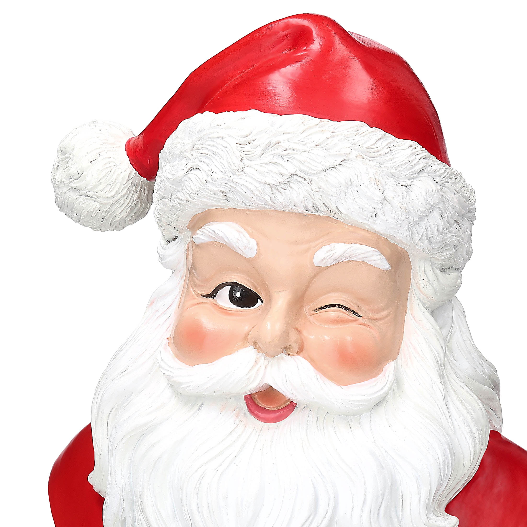 Santa Bust Christmas Decoration, Red and White, 10.5", by Holiday Time