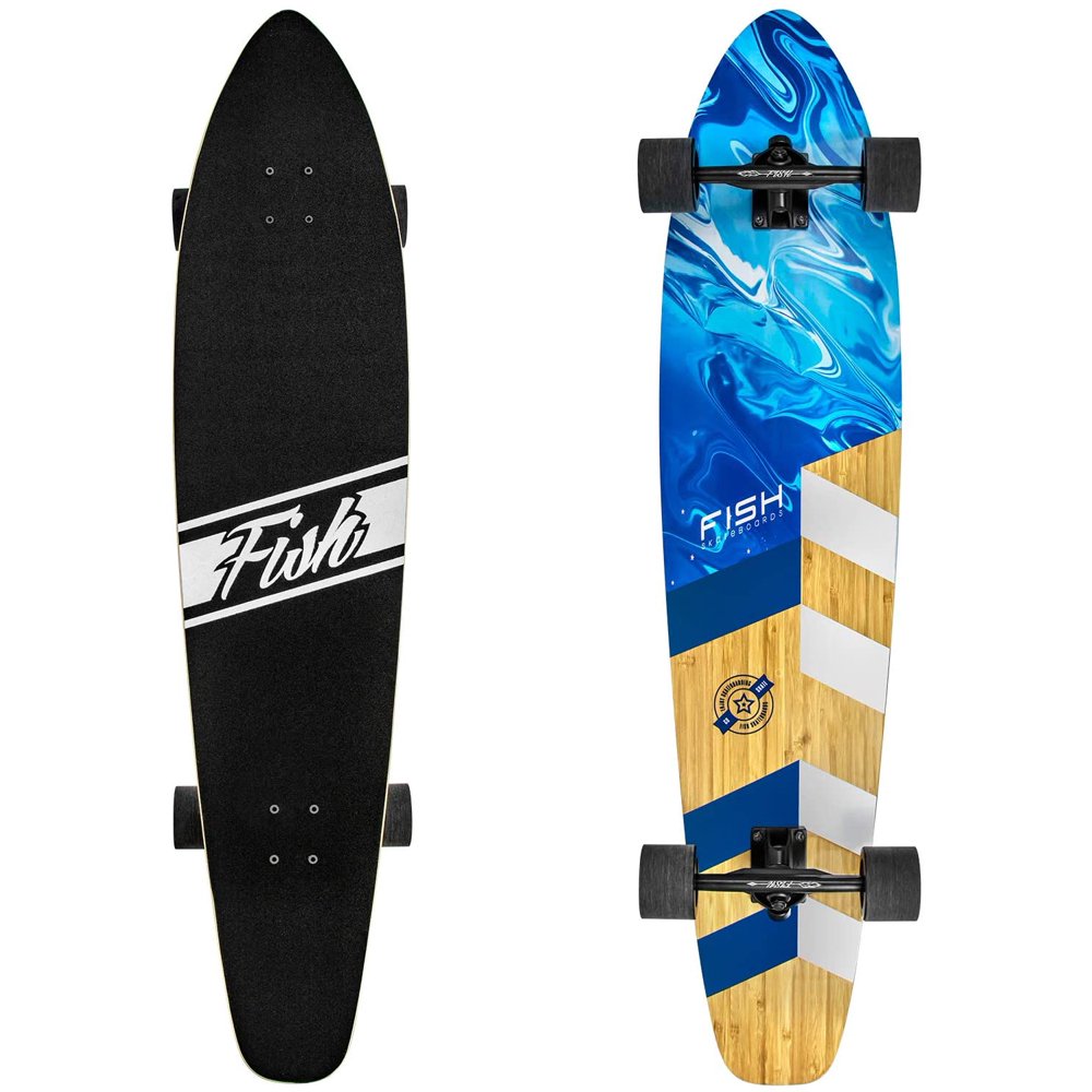 FISH SKATEBOARDS 41Inch Downhill Longboard Skateboard Through Deck 8