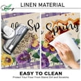 thumbnail image 4 of Hello Spring Floral Flower Kitchen Rugs Set of 2, Pansy Butterfly Purple Plaid Check Farmhouse Kitchen Mats Decor, Love Hearts Floor Door Mat Home Decorations -17x30 and 17x47 Inch, 4 of 5