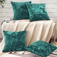 thumbnail image 3 of Home Soft Things Crushed Velvet 4 Piece Throw Pillow Cover Set - Sapphire - 20" x 20", 3 of 6