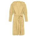 thumbnail image 3 of Clearance Sale! Robes for Women Womens Robe Women Hooded Bathrobe Lightweight Soft Plush Long Flannel Sleepwear Hooded Bathrobe Plush Long Warm Robe Beige L, 3 of 4