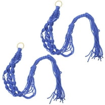 2pcs Handmade Macrame Plant Hangers, Mini Flower Pot Holders, Indoor Hanging Basket Rope for Small Plants and
