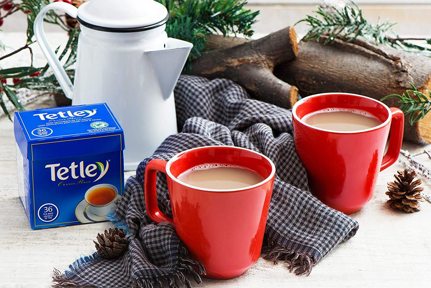 Tetley Orange Pekoe Decaffeinated Tea, 80 Tea Bags, 160g/5.6oz., {Imported from Canada}