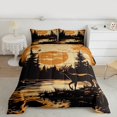 thumbnail image 2 of Manfei Teens Wildlife Deer Full Size Comforter Sets, Farmhouse Animal Bedding Comforter Set, Rustic Countryside Reversible Bedding Sets, Lightweight Room Decor, 3-Piece, 2 of 8