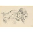 thumbnail image 2 of Paul Cézanne 14x11 Black Ornate Wood Framed Double Matted Museum Art Print Titled: The Artist's Son Leaning on His Elbow (C. 1887), 2 of 5