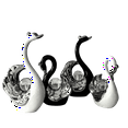 thumbnail image 6 of 2Pcs White Swan Sculptures - Modern Home Decor Figurines, 6 of 7