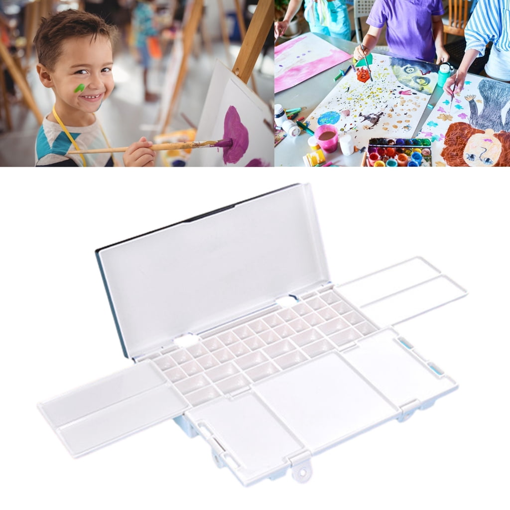 Milue Plastic Paint Container Folding Paint Palettes Travel Paint Tray