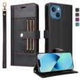 thumbnail image 3 of FOXDOCK Funda tipo Cartera para iPhone 14 Plus – Cubierta de Cuero PU con Múltiples Ranuras, Bolsillo para Efectivo y Correa de Muñeca, 3 of 6