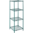 thumbnail image 4 of Nexel Poly-Green, 4 Tier, Wire Shelving Starter Unit, 24"W x 14"D x 74"H, 4 of 7