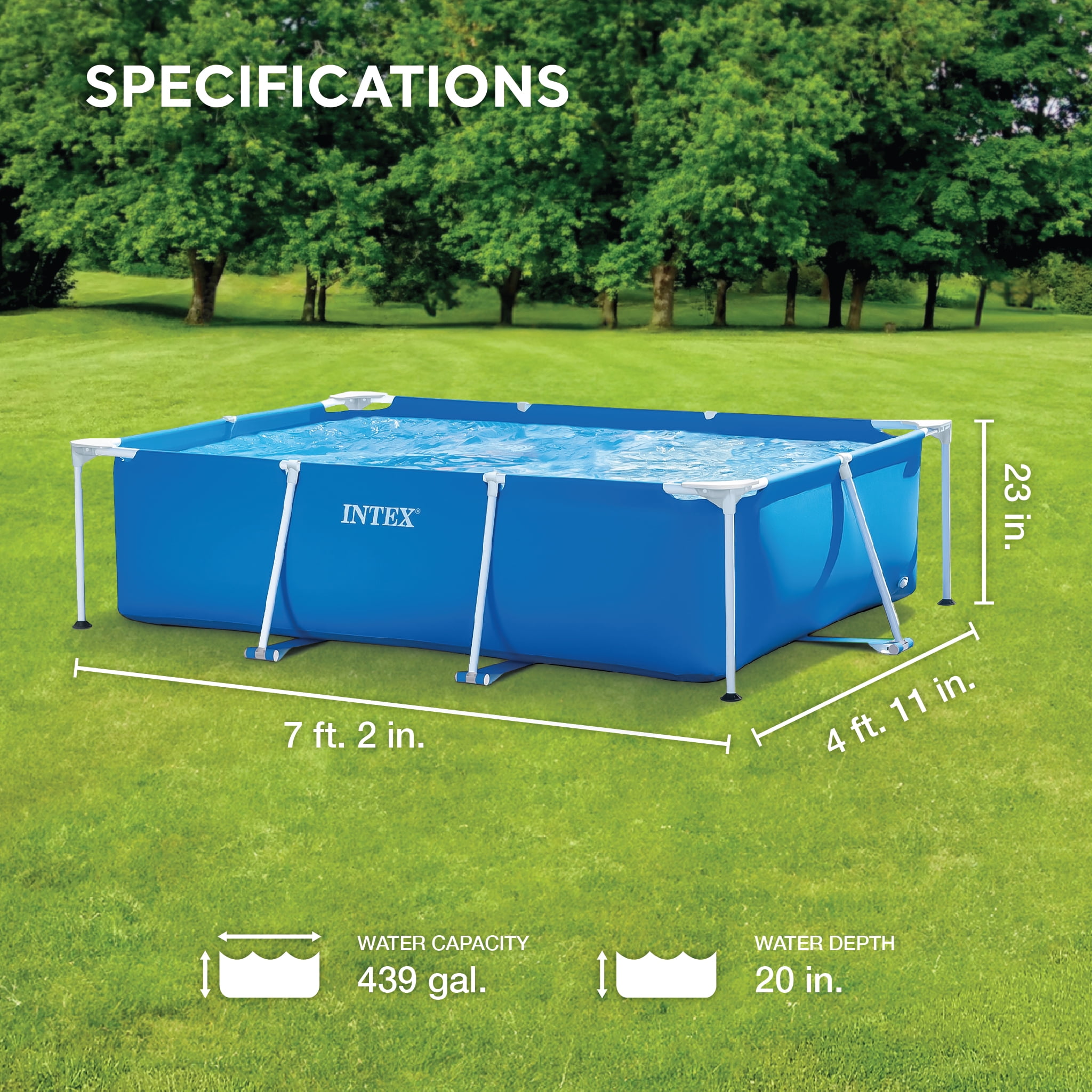Open Box Intex Rectangular-Frame Above Ground Baby Splash Swimming Pool