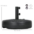 thumbnail image 3 of Outsunny Base de Parasol de Patio 64 Lb, Support de Parasol Remplissable, Noir, 3 of 10