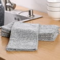thumbnail image 2 of XIAOLE 7 Pack Dishcloths & Cleaning Cloths, Thick Fiber Dishcloths, Reusable, Hygienic, Quick Drying, Durable Kitchen Washcloth, Absorbent, Scrub-Non-Scratch, 9x9 Inches, 2 of 9