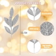 thumbnail image 2 of 20Pcs Sprays Giltter Stems,13.1In Sprays Glittered Christmas Tree Ornament for Vase Bouquet,Silver Twig Stem Xmas Decor for Xmas,Tree,Wreath,Wedding, 2 of 6