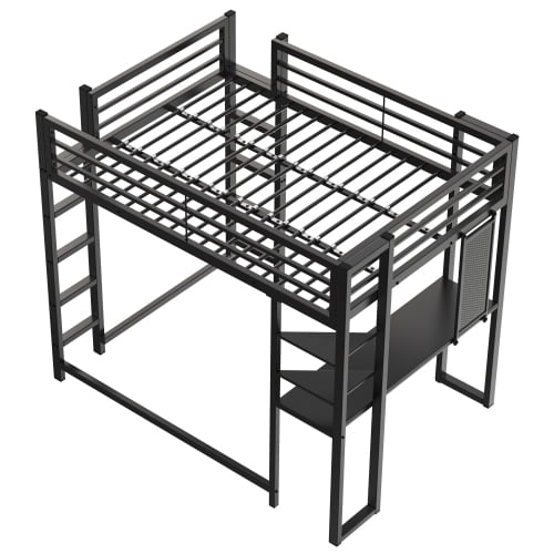 BSHTI Platform Modern Queen Size Platform Bed Frame with Upholstered Headboard and wood slats support for Livingroom