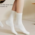 thumbnail image 5 of YooGuoGuo Calf Socks 10 Pairs for Women 5-10 Soft Thin Cotton Knit Breathable Casual Basic Solid Loose Fit Slouch Stretchy, 5 of 7