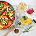 thumbnail image 5 of Electric Skillet - 18/10 Stainless Steel Frying Pan with Tempered Glass Lid and Handles, 16" Round, Adjustable Temperature Control Knob, Portable and Includes Recipe Guide, Great for Parties, 5 of 6