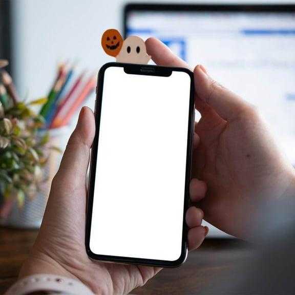 TOOPTY Ghostees Mystery Phone Buddy, Ghostees Phone Buddy for Top of Phones,Cute Halloween Phones Decorations for All Phones