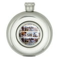 thumbnail image 1 of Rocky Mountain Outdoors Panels Pattern Round Stainless Steel 5oz Hip Drink Flask, 1 of 4
