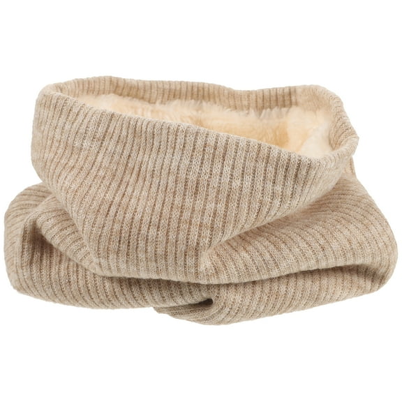 Dytern Fall,Cold Scarf Winter Scarf Creative Double-Layer Windproof Neck Warmer Circle Collar Scarf (Beige)
