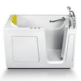 thumbnail image 2 of EnergyTubs Walk-in Bathtub 30 in. x 60 in. Combo Whirlpool and Air Massage + Faucet Set (White) (Right Drain), 2 of 6