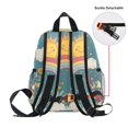 thumbnail image 5 of FORMRS School Backpack with Front Zippered Pocket 12" Student Travel Daypack, Blue Rainbow, 5 of 6