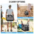 thumbnail image 6 of GPED Soft Cooler Bag, Sided Cooler, 48 Cans Collapsible Cooler, Insulated Ice Chest, Large Leakproof Camping Cooler, Portable Travel Lunch Cooler for Picnic, Beach, Work, Trip, Tailgating, Boat, Gray, 6 of 7