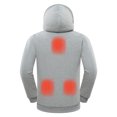 thumbnail image 3 of USB charging Heated Hoodie Jacket for Men and Women Heat Men's Silver Zipper Front Hoodie (Rechargeable Battery Pack Uncluded), 3 of 3