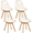 Brown, variant on Dining Chairs Set of 2, Clear Acrylic Mid Century Modern Kitchen Chairs with Soft Padded and Wood Legs for Dinner, Living Waiting Room, Bedroom, Apartment, Light Gray