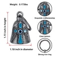 thumbnail image 2 of Dream Apparel Motorcycle Bell for Biker Good Luck Riding Bells with Hanger Motorcycle Accessory or Keychain for Luck Rider Gift, 2 of 7