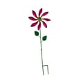thumbnail image 3 of simhoa Outdoor Wind with Stake Flower Garden Stake Crafts 360 degree Rotating Metal Windmill Yard Art for Backyard Home Decoration rose red, 3 of 10