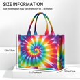 thumbnail image 3 of Large Capacity Tote Bag,Colorful Rainbow Tie Dye Spiral Pattern Handbag Fashion Luxury Tote Bag,15.7"x13"x 5.1" Inches,Laptop Compatible, 3 of 6